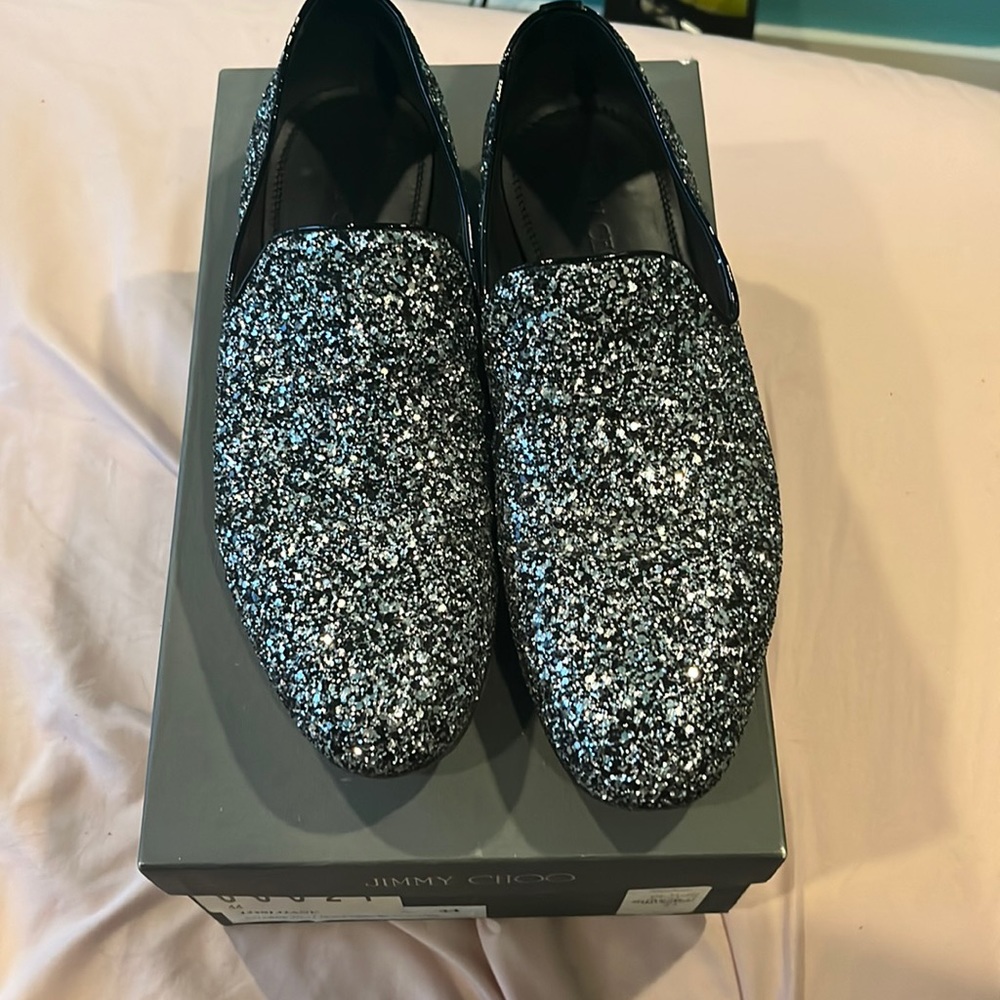 Great condition Jimmy Choo Glitter loafers